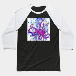 PURPLE OCTOPUS - watercolor portrait Baseball T-Shirt